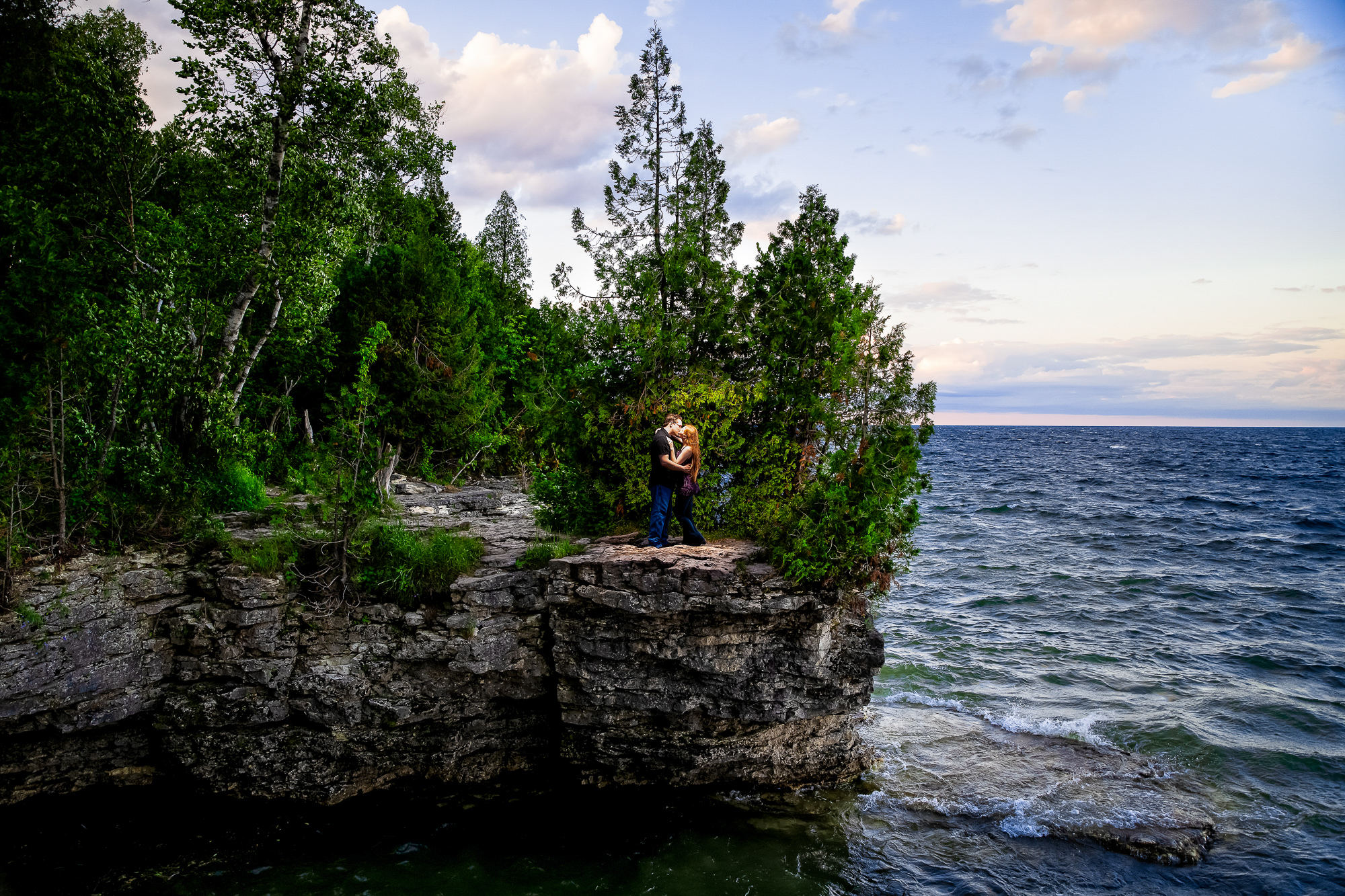 Cave Point Door County Engagement Session
